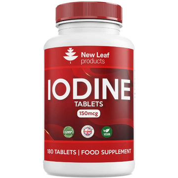 Iodine Tablets 150Mcg Supplement Vegan Thyroid Support 180S