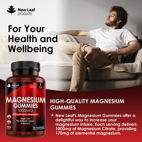 New Leaf - Magnesium Gummies 60 Sugar Free 1000Mg Gummies