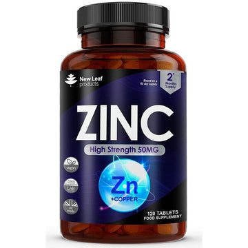 Zinc Tablets 50Mg High Strength 120 Vegan Zinc Supplements