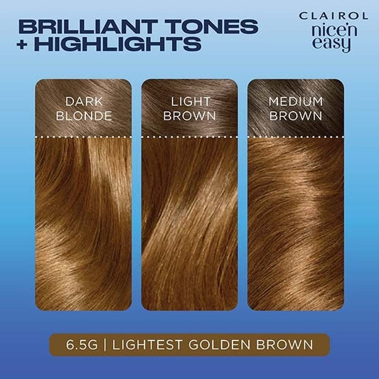 Clairol Nice'N Easy Hair Dye 6.5G Lightest Golden Brown