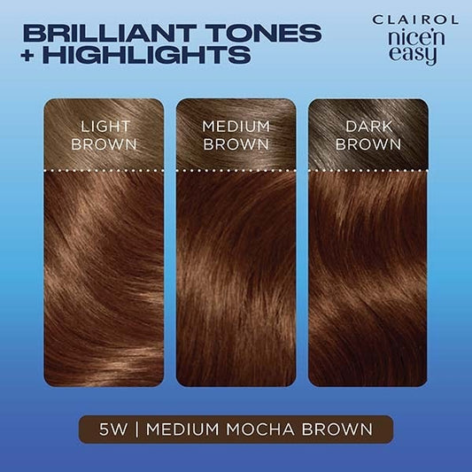 Clairol Nice'N Easy Hair Dye 5W Medium Mocha Brown