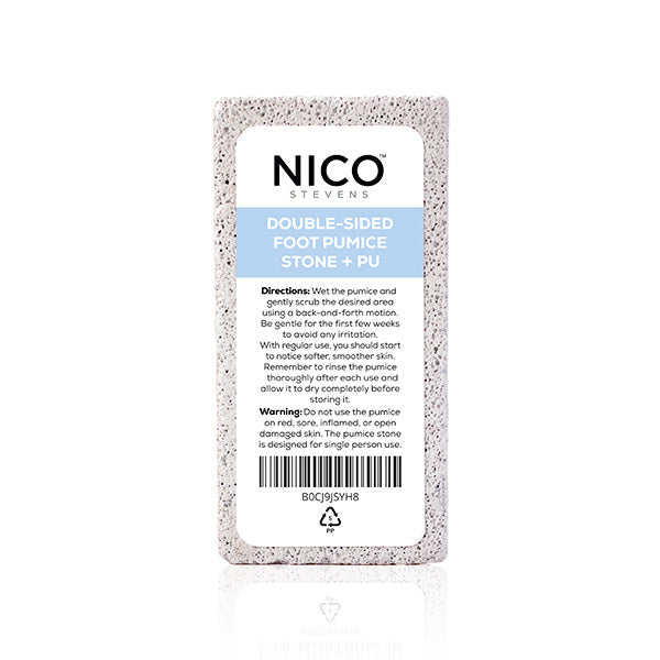 Nico Stevens Essentials Double Sided Pumice Stone + Pu, Blue