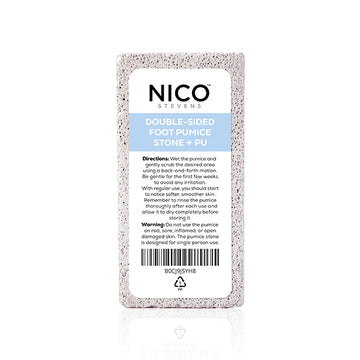 Nico Stevens Essentials Double Sided Pumice Stone + Pu, Blue