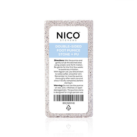 Nico Stevens Essentials Double Sided Pumice Stone + Pu, Blue
