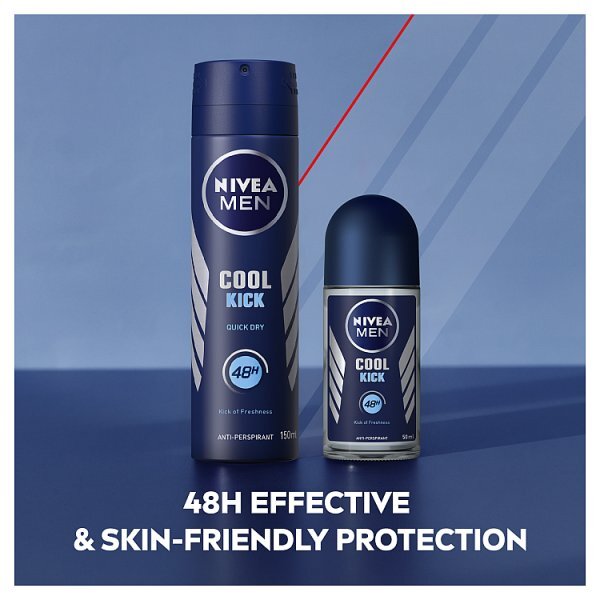 Nivea Men Anti-Perspirant Deodorant Roll-On, Cool Kick, 50Ml