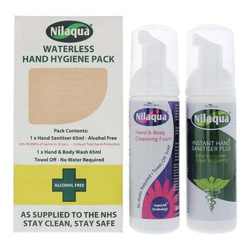 Nilaqua Waterless Hand Hygiene Pack 65Ml Sanitiser+65Ml Wash