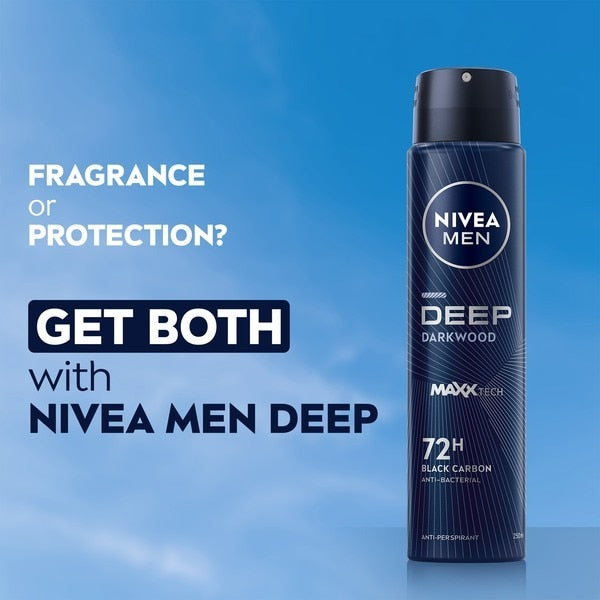 Nivea Men Deep Anti-Perspirant Deodorant Spray 48Hrs 250Ml