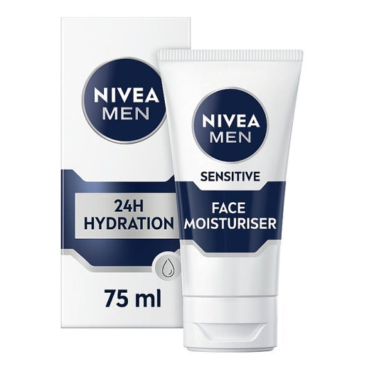 Nivea Men Sensitive Face Moisturiser With 0% Alcohol, 75Ml