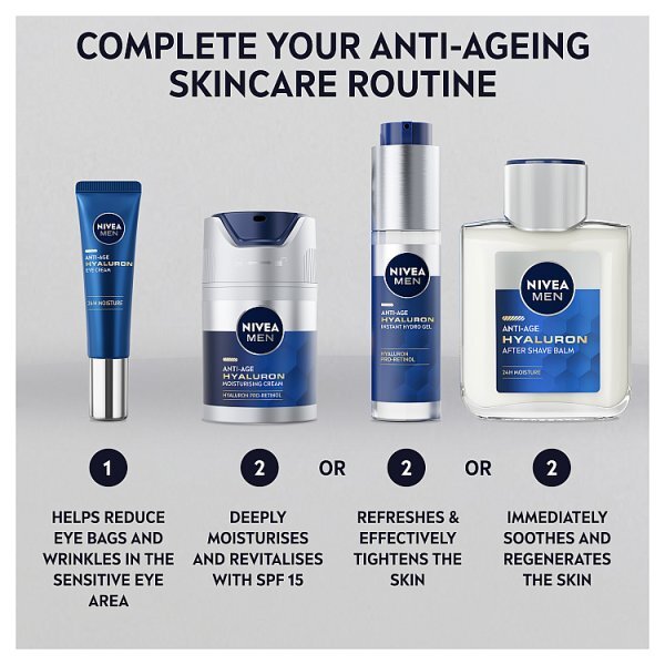 Nivea Men Anti-Age Face Moisturiser Hyaluronic Acid Spf15 50Ml