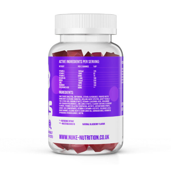 Nuke Nutrition Hair, Skin & Nail Gummies Vegan X 60