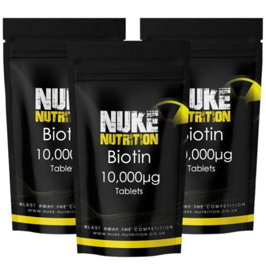 Nuke Nutrition Biotin Tablets 10,000Mg -180Ct
