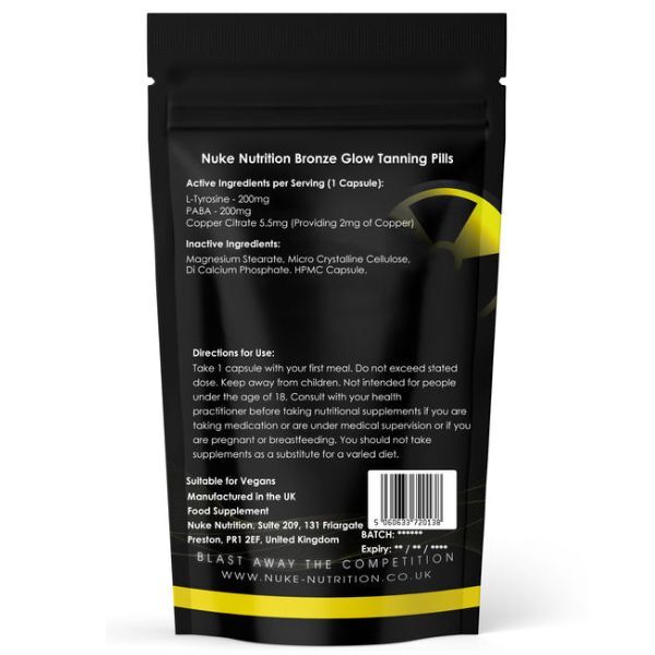Nuke Nutrition Bronze Glow Tanning Pills - 60Ct