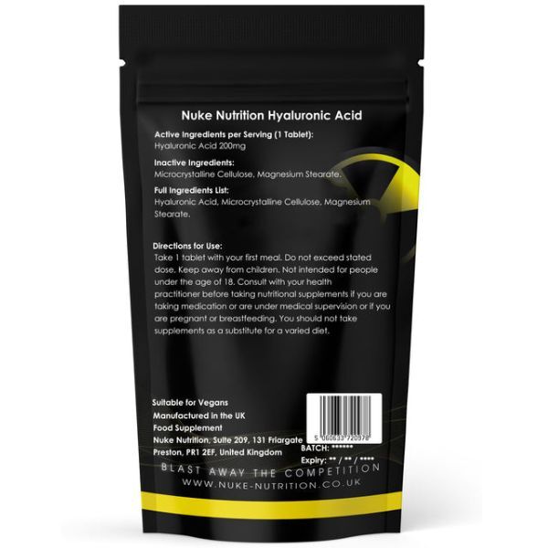 Nuke Nutrition Hyaluronic Acid 200Mg - 180Ct