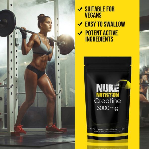 Nuke Nutrition Creatine Monohydrate Capsules 3000Mg-60Ct