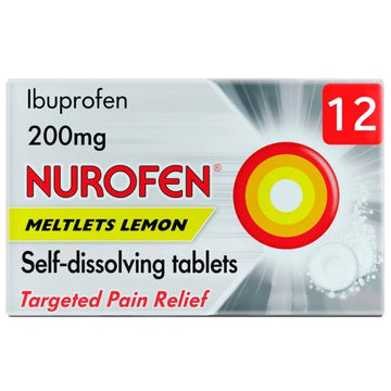 Nurofen Meltlets Lemon 200Mg Self-Dissolving Tablets 12S
