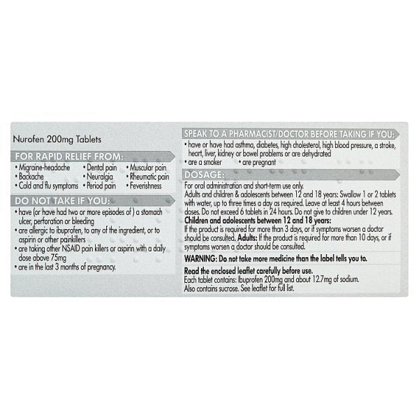 Nurofen Pain Relief 200Mg Ibuprofen Tablets 16S