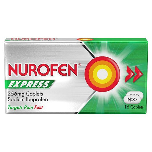 Nurofen Express Ibuprofen 256Mg Caplets 16S