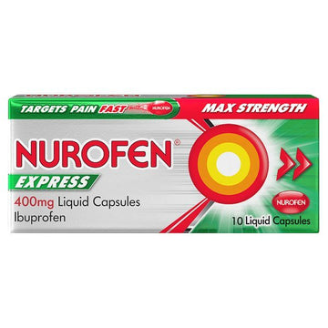 Nurofen Express Ibuprofen 400Mg Liquid Capsules 10S