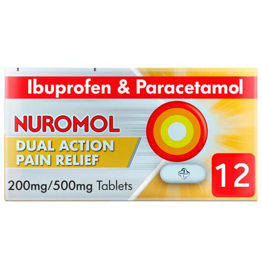 Nuromol Pain Relief Ibuprofen & Paracetamol Tablets 12S
