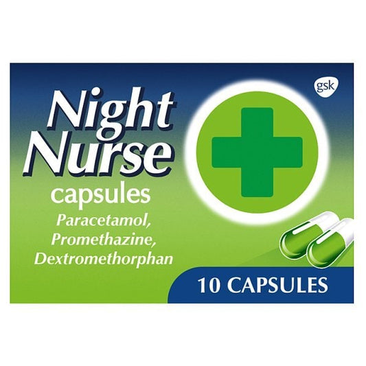 Night Nurse Cold And Flu Relief Capsules 10S