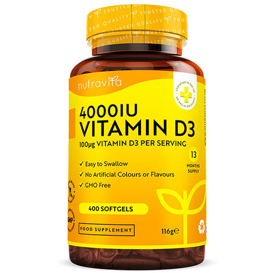 Nutravita Vitamin D3 4000Iu 100µg - 400 Softgel Capsules