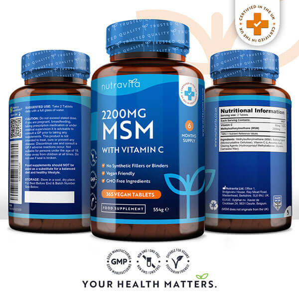 Nutravita Msm 2200Mg - 365 Vegan Tablets
