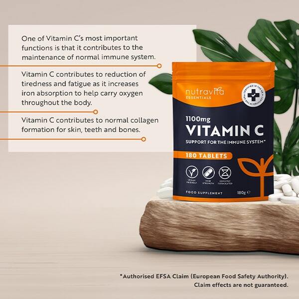 Nutravita Vitamin C 1100Mg – 90 Vegan Tablets