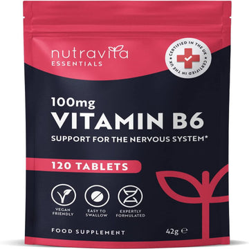 Nutravita Vitamin B6 100Mg - 120 Vegan Tablets