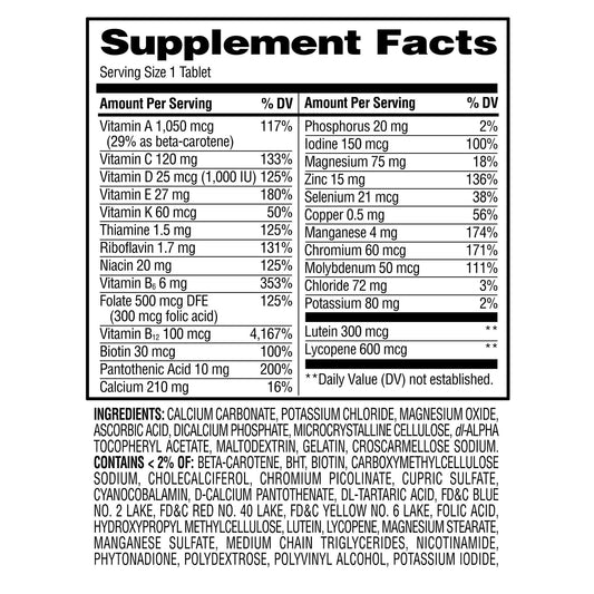 Equate - Complete Multivitamin, Men 50+, 100 Tablets (Compare To Centr