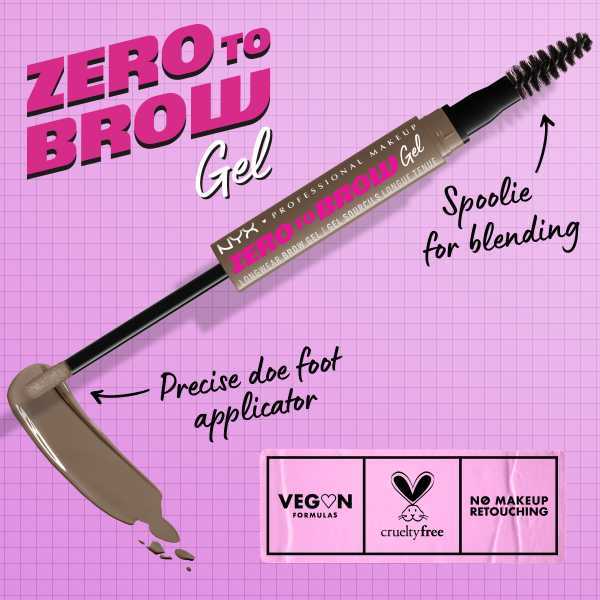 Nyx Professional Makeup Zero To Brow Gel 08 - Ash Brown