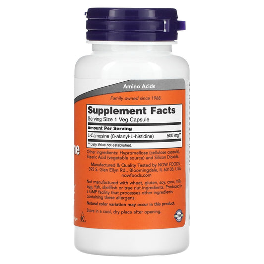 Now Foods, L-Carnosine, 500 Mg