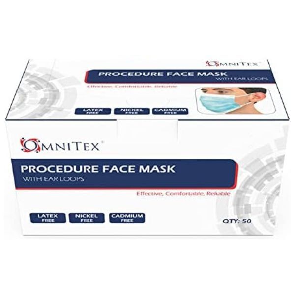 Omnitex 3Ply Type Iir Disposable Surgical Face Mask (50Pk)