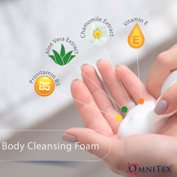Omnitex Rinse Free Body Cleansing Foam - Nhs Product - 500Ml