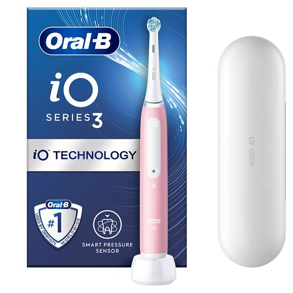 Oral-B Io3 Blush Pink Electric Toothbrush With Travel Case
