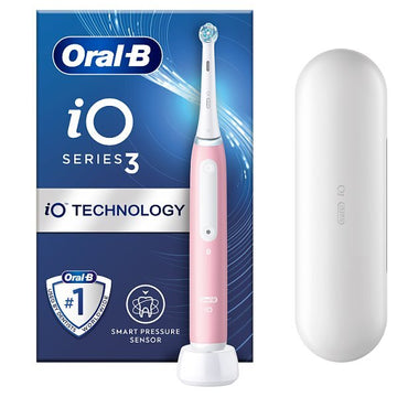 Oral-B Io3 Blush Pink Electric Toothbrush With Travel Case