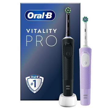 Oral-B Vitality Pro Twin Pack Black/Lilac Electric Toothbrushes