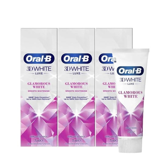 Oral B 3D White Luxe Glamourous Toothpaste Bundle 75Ml X3