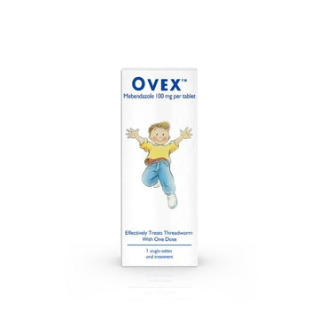 Ovex Single Pack – 1 Tablet (Mebendazole 100 mg) – Threadworm Treatment