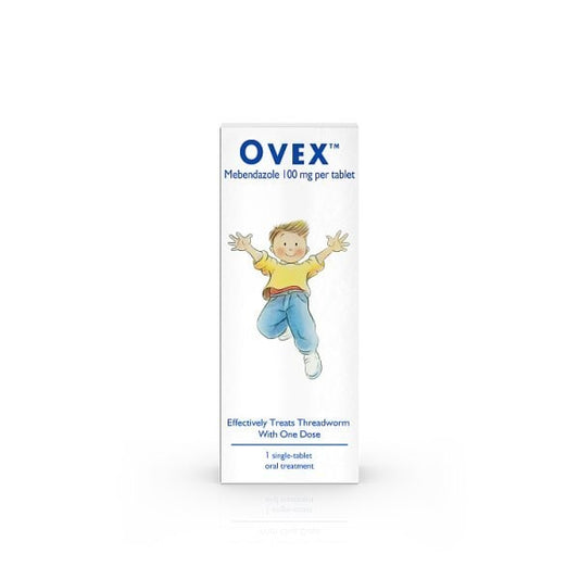 Ovex Single Pack – 1 Tablet (Mebendazole 100 mg) – Threadworm Treatment