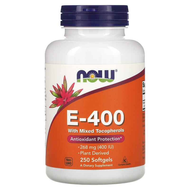 NOW Foods, E-400 with Mixed Tocopherols, 268 mg (400 IU)