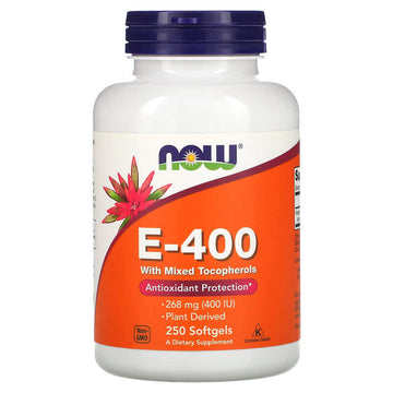 NOW Foods, E-400 with Mixed Tocopherols, 268 mg (400 IU)