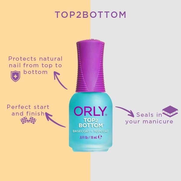 Orly Top 2 Bottom Two-In-One Basecoat & Topcoat 18Ml