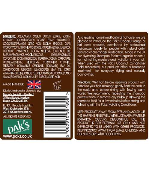 Paks Coconut Milk Hydrating Shampoo