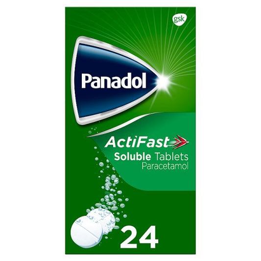Panadol Actifast Soluble Pain Relief Tablets 500Mg 24S