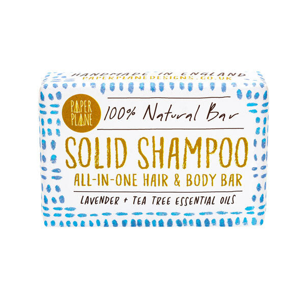 Paper Plane Solid Shampoo Bar Lavender And Tea Tree 95G