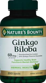 Nature'S Bounty Ginkgo Biloba 60 Mg, 200 Capsules (17243)