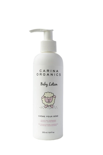 Carina Organics Extra Gentle Baby Lotion, Organic & Natural, for Sensitive Skin, Whole Body, 8 fl oz