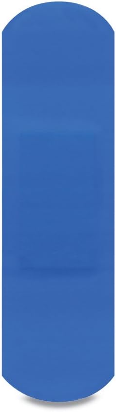 Dependaplast Food Area Blue Plasters With High Visibility And Metal Detection Properties, Easily Detectable, Individually Wrapped 7 Cm X 2 Cm, Blue (Pack Of 100)