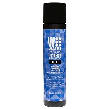 Watercolors Intense Color Depositing Sulfate & Paraben Free Shampoo, Maintains & Enhances Haircolor - Blue 8.5 Oz