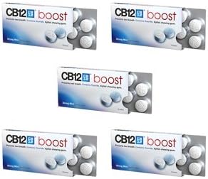 CB12 Boost Chewing Gum Strong Mint, 10's (Pack Of 5)